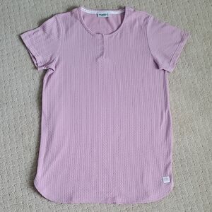 BearPaw Pink Short Sleeve Pajama Top Dress